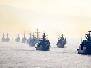 procession of 100 warships