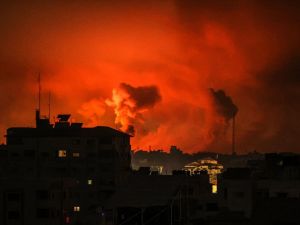 جانب من القصف الاسرائيلي على قطاع غزة