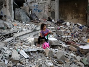 Israeli Edy Cohen shares "It's name was Gaza, next is Beirut," with a video of demolished Gaza. (Anas Mohammed/ Shutterstock)