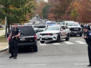 The armed man was arrested by US Capitol Police officers on Tuesday. (Twitter)