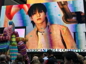 Fans speculate that BTS's Jungkook may perform at the newly built 'TSX Stage' in Times Square. (Twitter)