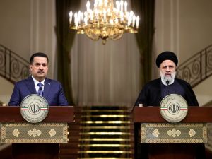 رئيس الوزراء العراقي، محمد شياع السوداني مع الرئيس الإيراني إبراهيم رئيسي