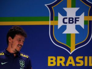 Interim head coach of the Brazilian national football team, Fernando Diniz. (Photo by MAURO PIMENTEL / AFP)