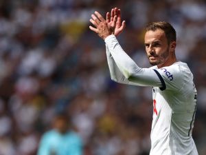 Tottenham will be without James Maddison until January according to Ange Postecoglou (Photo by HENRY NICHOLLS / AFP)