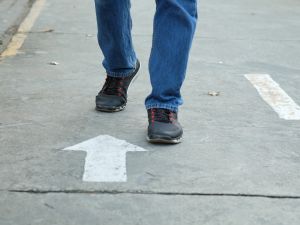 Shutterstock walking backwards