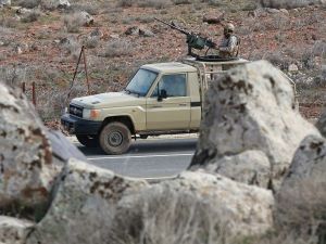 دورية لحرس الحدود الأردني بالقرب من الحدود مع سوريا