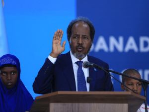 الرئيس الصومالي حسن شيخ محمد. وكالة الصحافة الفرنسية