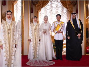 إطلالة الأميرة الهنوف تسرق الأنظار في زفاف الأمير عبد المتين
