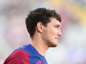 Barcelona's Danish defender #15 Andreas Christensen arrives for the 58th Joan Gamper Trophy football match between FC Barcelona and Tottenham Hotspur FC at the Estadi Olimpic Lluis Companys in Barcelona on August 8, 2023. (Photo by Pau BARRENA / AFP)