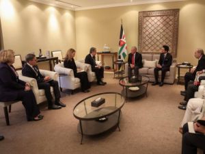 الملك عبدالله الثاني، خلال لقائه وزير الخارجية الأمريكي أنتوني بلينكن