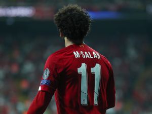Liverpool fans panic as Mohamed Salah limps off could after AFCON injury. (Oleksandr Osipov/ Shutterstock)
