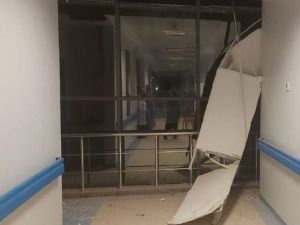 مستشفى الصداقة تعرض لقصف إسرائيلي 