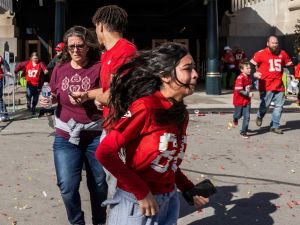 Kansas City Chiefs' Super Bowl rally shooting leaves 1 dead, at least 21 injured including 12 children. (Andrew Caballero-Reynolds/ AFP)