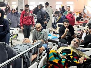 جرحى في احد مشفيات غزة- صورة عن مواقع التواصل الاجتماعي