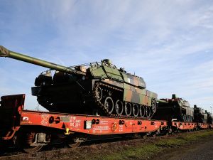 Greek Protesters halt NATO tank-laden train