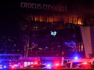 Death toll climbs to 'more than 60' in Moscow concert hall attack: Islamic State group claims responsibility for dozens of deaths and injuries. (Olga Maltseva/ AFP)