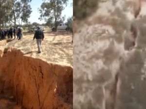Ground cracks