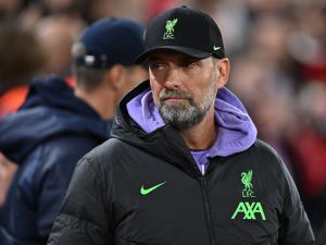 Liverpool's German manager Jurgen Klopp arrives for the UEFA Europa League group E football match between Liverpool and Royale Union Saint-Gilloise at Anfield in Liverpool, north west England on October 5, 2023. (Photo by Oli SCARFF / AFP)