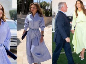 إطلالات فساتين الملكة رانيا الربيعية تلهمك أناقة لا مثيل لها 