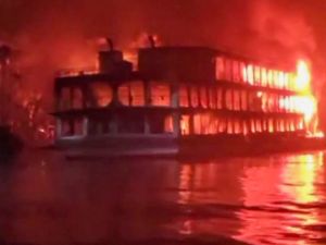 Blaze fire erupts on ferry in Thailand carrying 108 passengers