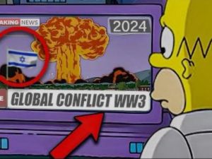 Alleged photo of The Simpsons predicting Iran's attack on Israel. (X) The Simpsons