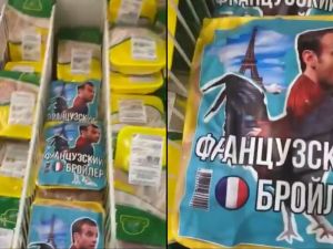 'Macron the Chicken' sold in Russia stores