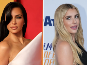 كيم كارداشيان تقبل الممثلة إيما روبيرتس ومن ثم تصفعها في AHS