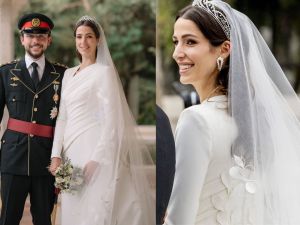 في ذكرى زواجها الأولى...أجمل ما ميز فستان الأميرة رجوة وأسرار يكشفها إيلي صعب للمرة الأولى