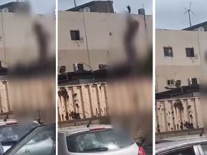 Photos of a domestic worker dancing fully naked in Lebanon. (Video screenshots) Domestic worker
