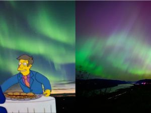 Summer Northern Lights in the US? The Simposon already knew it