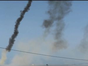 جانب من عملية استهداف موقع كرم أبو سالم العسكري