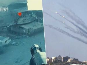 Al-Qassam releases footage of missile strikes on the occupied city of Be'er Sheva