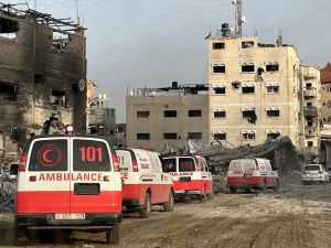  UN humanitarian agency OCHA and Palestinian Red Crescent mission