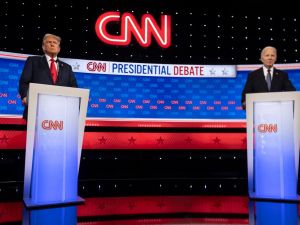 Biden and Trump Clash in First Live Debate 