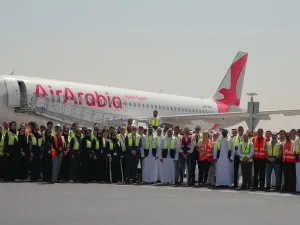 Sharjah Airport employees conducting FOD removal procedure in collaboration with Sharjah Aviation Services