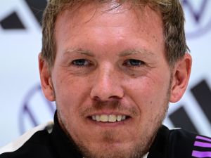 Germany's head coach Julian Nagelsmann holds a press conference on the eve of the friendly football match Germany v Ukraine, in Herzogenaurach on June 2, 2024. (Photo by Tobias SCHWARZ / AFP)