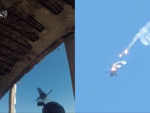 Al-Qassam targeting Israeli Apache helicopter 