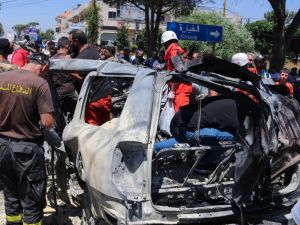 استهداف مركبة لبنانية بغارة اسرائيلية/ أرشيفية