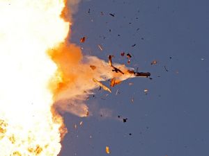 لحظة اعتراض صاروخ أطلقه حزب الله باتجاه المواقع الاسرائيلية