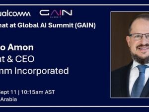  Qualcomm President and CEO Cristiano Amon to Deliver Keynote at Global AI Summit in Saudi Arabia