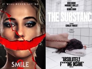 أقوى فيلمين رعب في أكتوبر 2024...The Substance و Smile 2