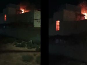 House in Jordan catches fire after falling debris from Iranian missile