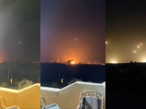 Iranian missiles on military airport