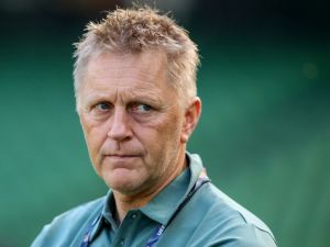 Ireland's coach Heimir Hallgrímsson reacts prior to the UEFA Nations League, League B, group 2, football match between Ireland and England at the Aviva Stadium, in Dublin, on September 7, 2024. (Photo by Paul Faith / AFP)