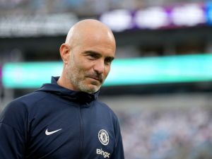 Head coach Enzo Maresca of Chelsea looks on during a pre-season friendly match against Real Madrid at Bank of America Stadium on August 06, 2024 in Charlotte, North Carolina. Grant Halverson/Getty Images/AFP (Photo by GRANT HALVERSON / GETTY IMAGES NORTH AMERICA / Getty Images via AFP)