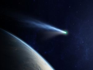The comet will be crossing near the Earth for the first time in 80,000 years. (Shutterstock) The comet will be crossing near the Earth for the first time in 80,000 years