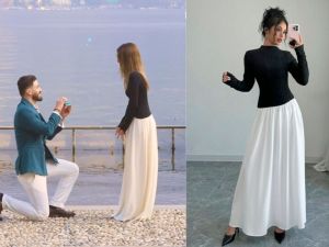 فستان خطوبة شيرين من شي إن...إليكي رقمه وكيفية الحصول عليه وجمالية تفاصيله