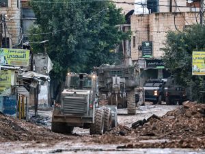 Israeli military vehicles in the west bank 
