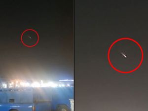 Luminous object spotted in Iran sky. (Video screenshots/social media) Luminous object spotted in Iran sky sparking theories