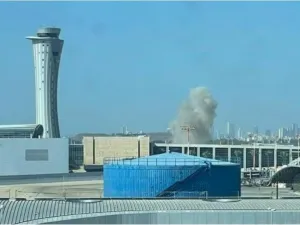 سقوط صاروخ داخل مطار بن غوريون